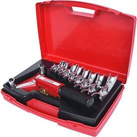 KS-Tools Ratschen-Einhand-Biege-Satz 10-22mm, 9-teilig, Rot - Bild 1