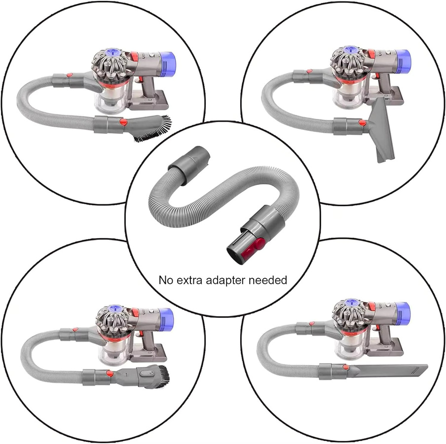 Dyson Fugenmatratzenschlauch-Werkzeug in Grau für Akku-Staubsauger V15 V12 V11 V10 V8 V7 als Ersatzteil und Zubehör - Bild 3