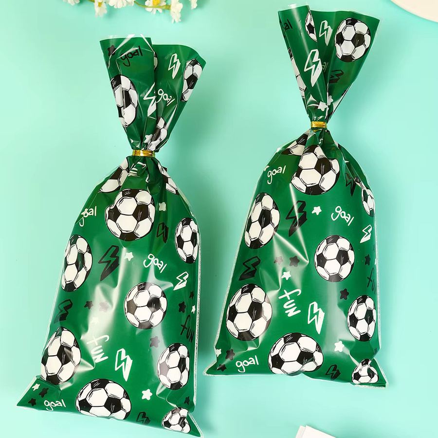 Fußball Thema Geschenktüten für Party und Geburtstag aus Papier oder Kunststoff in 25 oder 50 Stück - Bild 4