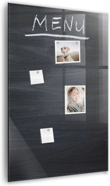 Tulup Glas Magnettafel Menütafel Weiß B: 60 cm, H: 90 cm - Bild 1