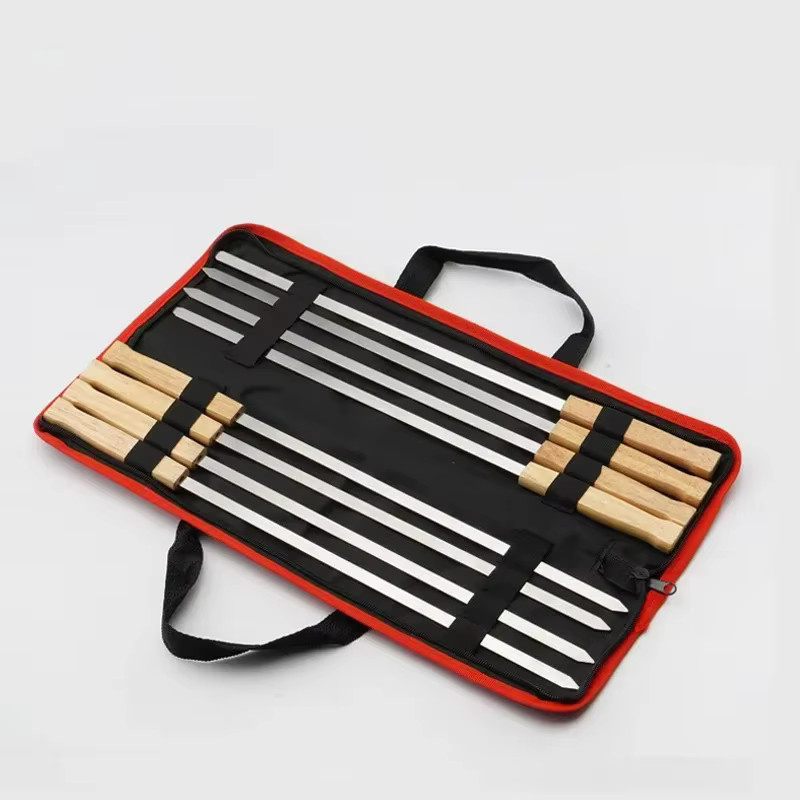 DUTRIEUX Kabab Koobideh Grillspieße aus Edelstahl mit Holzgriff, 6 oder 8 Stück, Silber, Länge: 43,2 cm - Bild 6