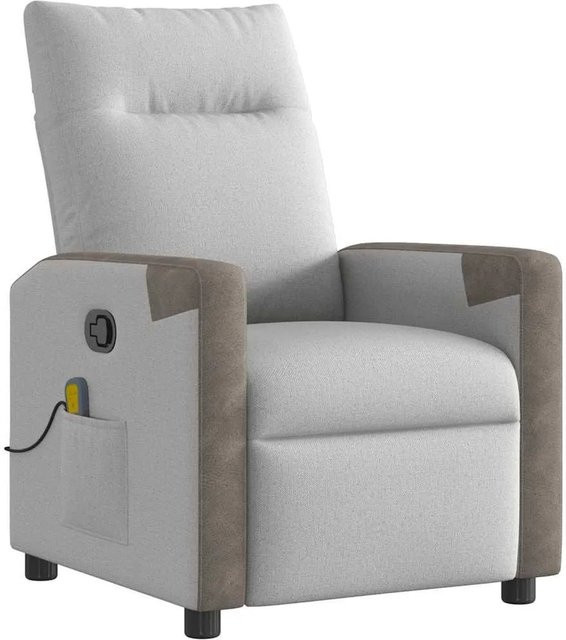 vidaXL Massagesessel in Wolkengrau aus Stoff mit Armlehnen - Bild 1