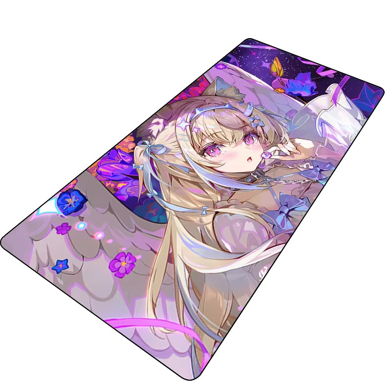 Mauspad Hololive Mococo Fuwawa Abyssgard Kawaii Anime Design mit Katzenohren, Multicolor - Bild 2