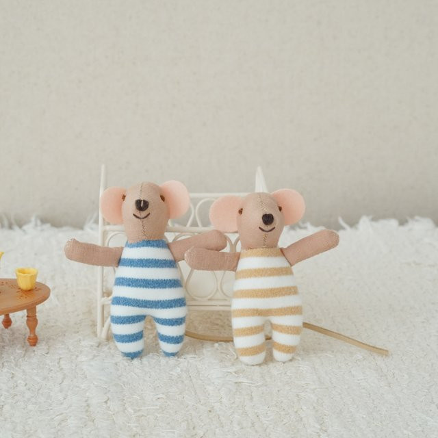mumamuying Mini-Maus-Plüschtier, Stoffpuppe, Blau, Bunt / Mehrfarbig - Bild 1