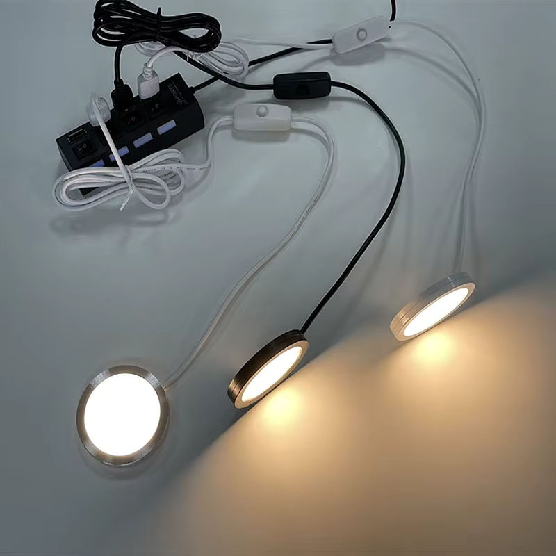 Ohlite LED Puck Licht für Schrank, Vitrine und Wohnmobil, weiß, rund, mit USB-Schalter - Bild 2