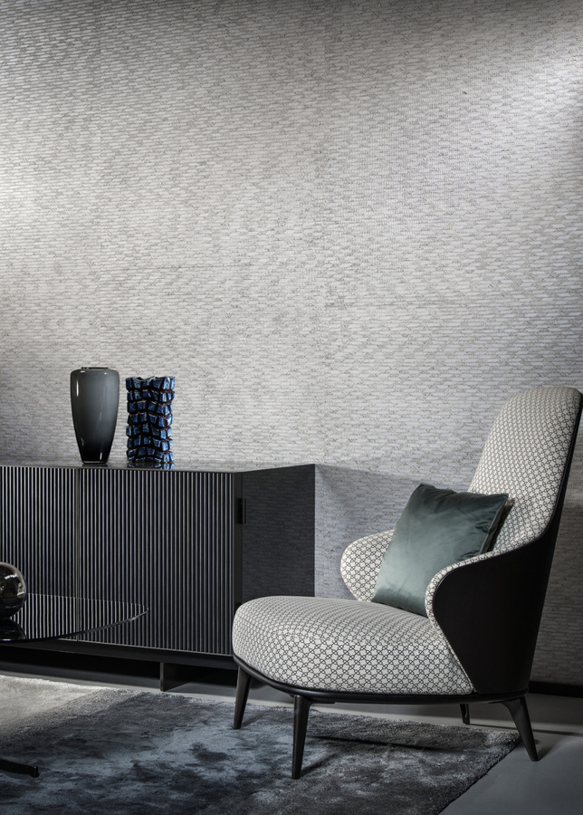 Arte International Wallpaper Papyrus Mono in Weiß und Grau - Bild 1