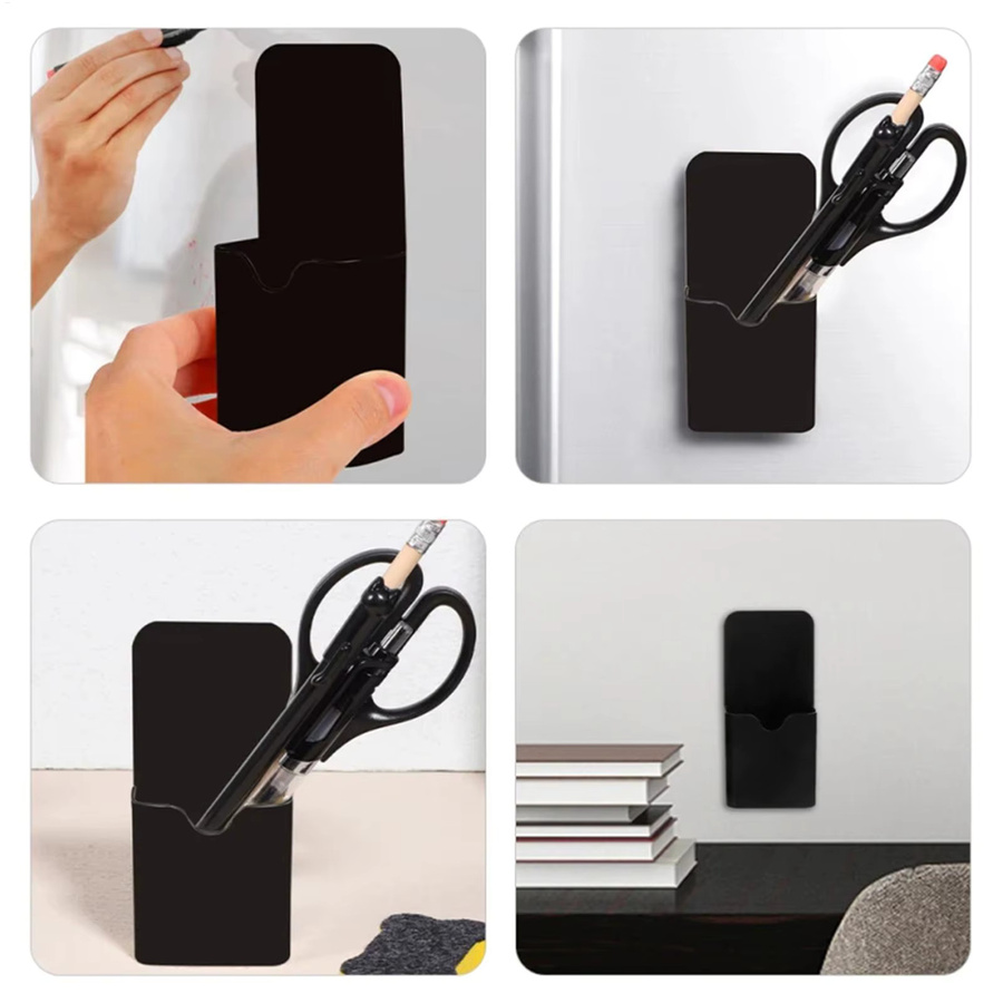 Magnetischer Stifthalter aus Kunststoff für Kühlschrank und Whiteboard in Schwarz und Weiß - Bild 4