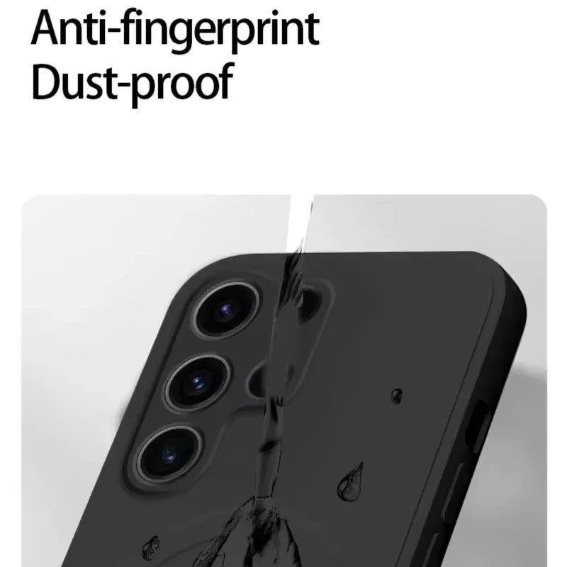 Original Flüssigsilikon Magnetische Kabellose Ladehülle für Samsung Galaxy S26 S25 S24 S23 S22 S21 Ultra Plus mit MagSafe Funktion, Stoßfest, Schwarz - Bild 2
