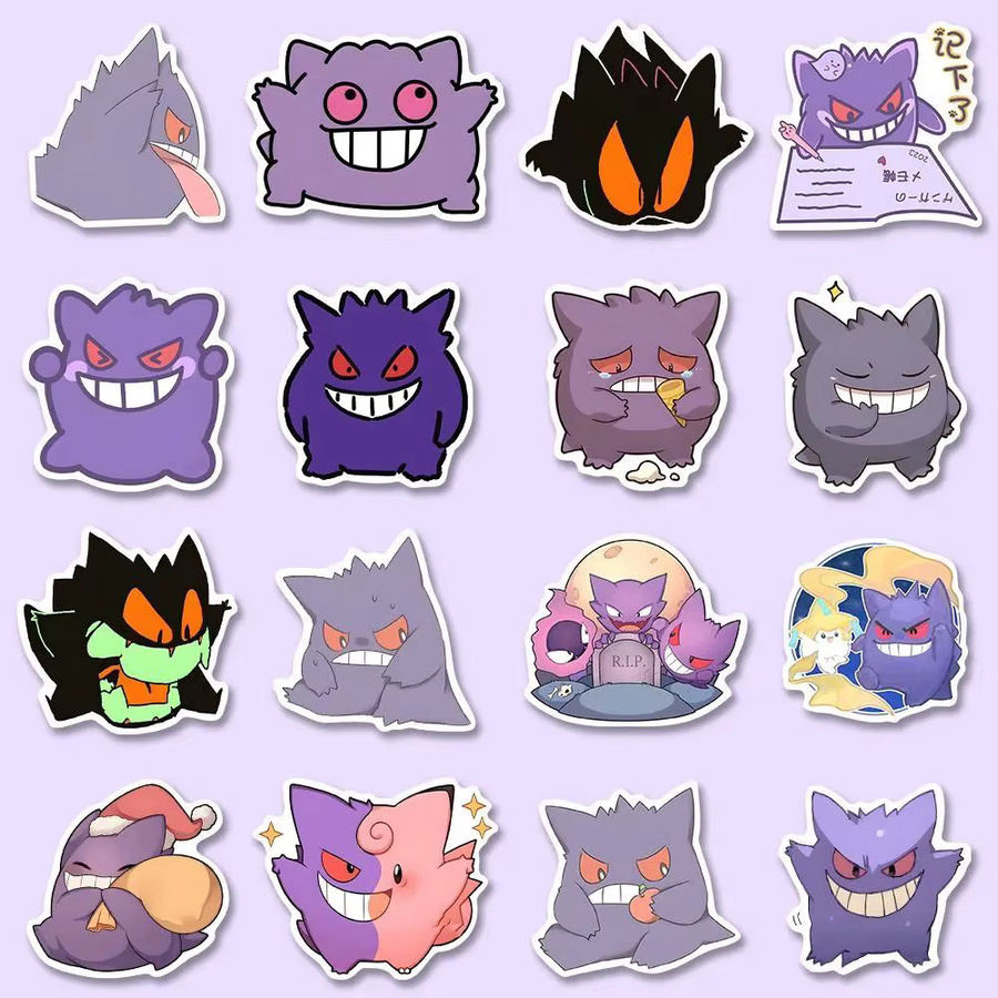 TAKARA TOMY Pokemon Gengar Anime Aufkleber wasserfest für Laptop und Gepäck - Bild 3