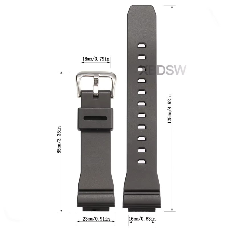 Casio Uhrenarmband, Kunststoff, Schwarz, Herren - Bild 3