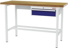 STIER Werkbank mit einer 150 mm Schublade in Grau und Blau, B/T/H: 150 x 60 x 96 cm - Bild 1