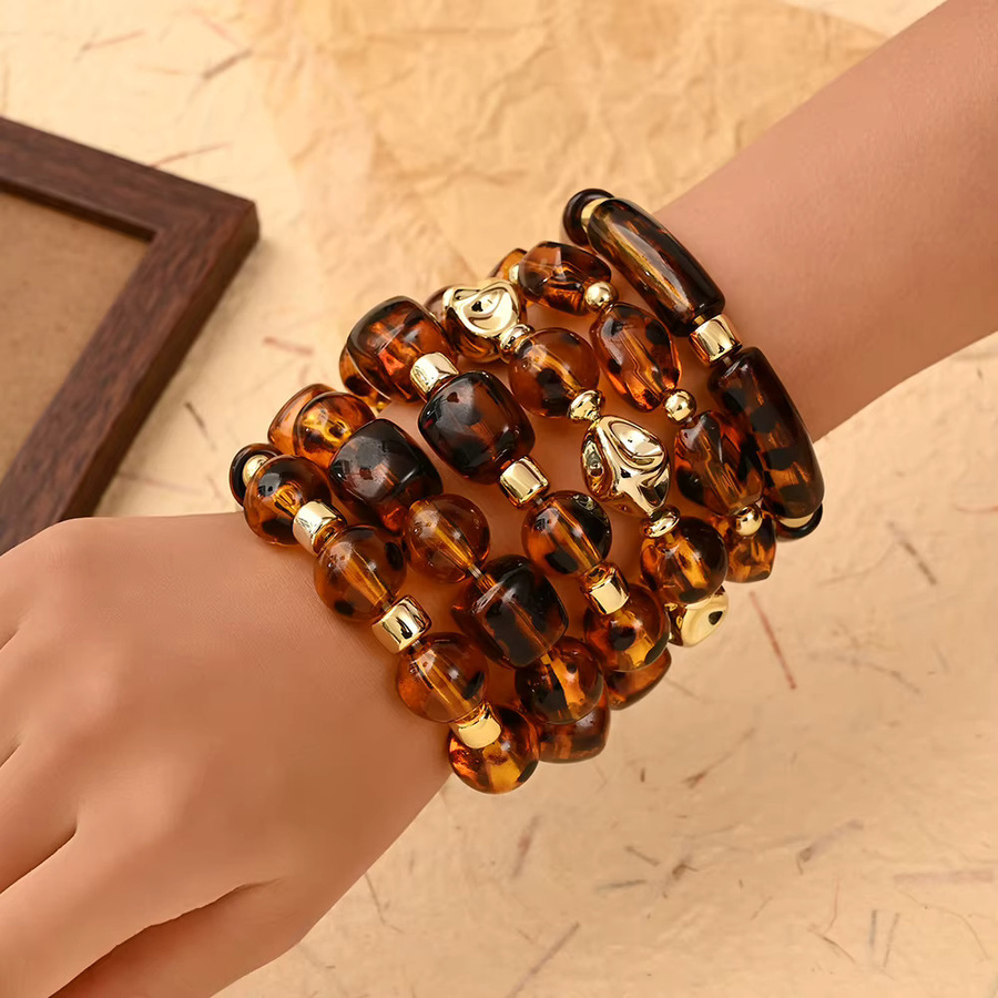 Acryl-Armband, Leopardenmuster, Bunt, Damen - Bild 3