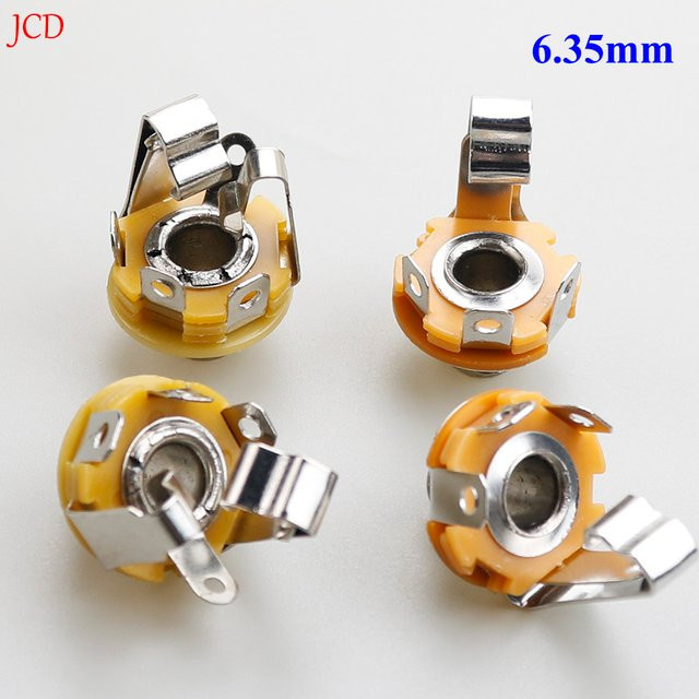 JCD 5er Set 6,35mm Mono Stereo 4 6 Pin Audio Buchsen für Panelmontage als Lötadapter - Bild 1
