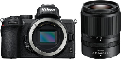 Nikon Z 50 Kit mit DX 18-140mm VR Systemkamera in Schwarz - Bild 1