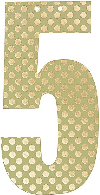 Rico Design Girlanden-Zahl 5 aus Papier, Höhe: 14 cm - Bild 1