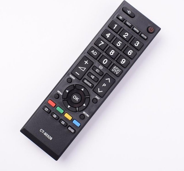 CHUIBO Smart Fernbedienung für TOSHIBA TV, Universal Bluetooth Controller, Schwarz - Bild 1