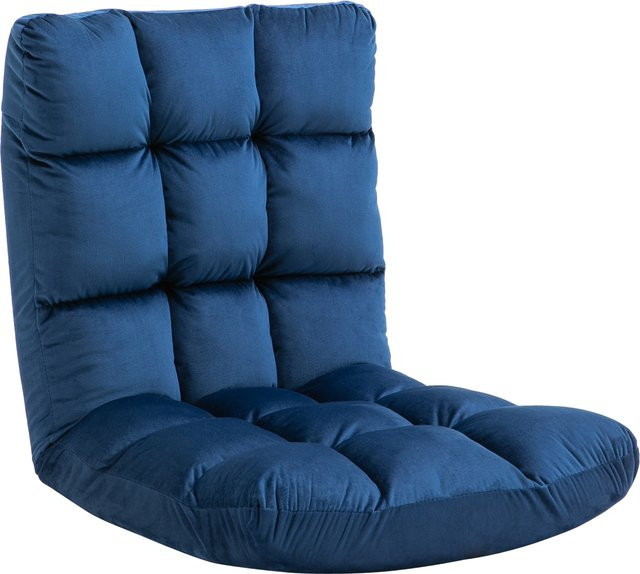 HOMCOM 3-in-1 Bodenstuhl klappbarer Bodensessel mit 13 Positionen in Blau, B/T/H: 55 x 71 x 53,5 cm - Bild 1