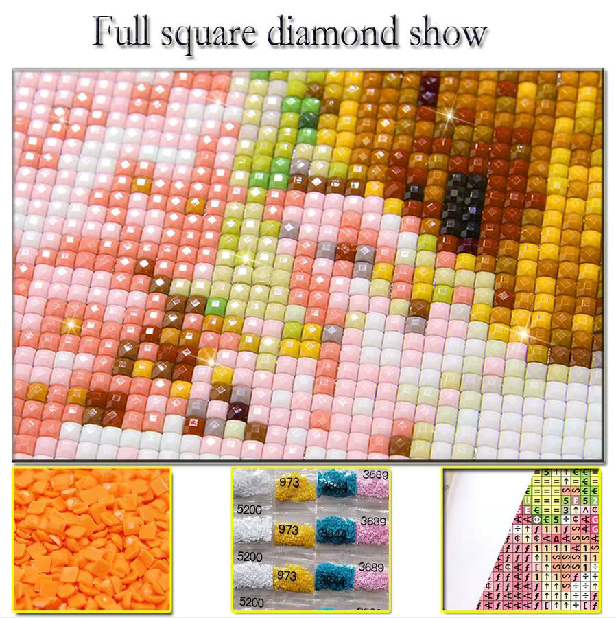 XFRYJIA Diamant-Gemälde Modernes Wandelndes Schloss 5D-Kreuzstich Mosaik Stickerei in Multicolour B/H: 30,0 x 20,0 cm - Bild 1