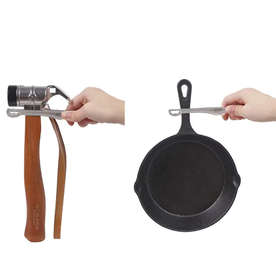 NOBANA Camping-Clip aus Edelstahl in Silber, hitzebeständige Lebensmittelzange für Grill und Picknick - Bild 4