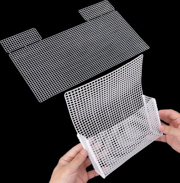 QJH 5 Stück Kunststoff-Netzbeutel-Böden in Weiß für Häkeltaschen und DIY-Projekte - Bild 1