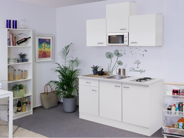 Flex-Well Classic Singleküche Wito in Weiß, Breite: 150 cm, Höhe: 82 cm, Tiefe: 57 cm - Bild 1