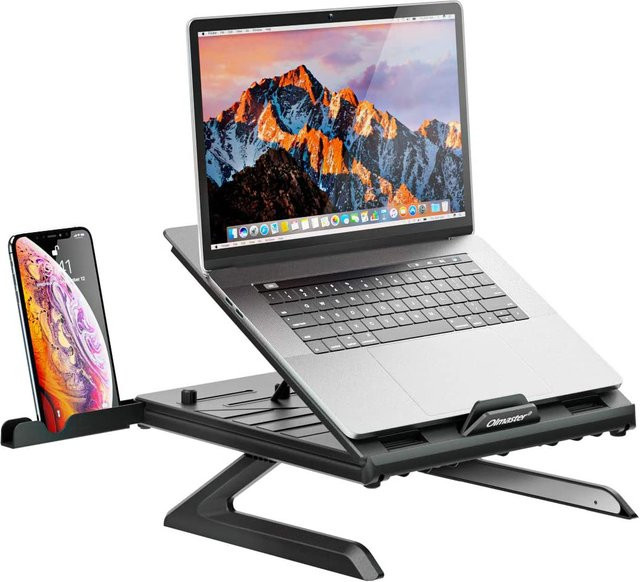 Ninth World Faltbarer und verstellbarer Laptop Ständer für 12-17 Zoll in Schwarz - Bild 1
