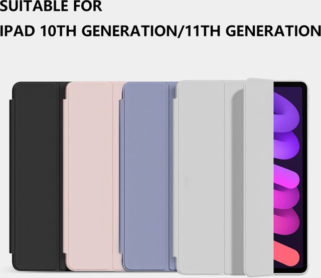 Apple iPad 11 2025 Schutzhülle mit magnetischem Tri-Fold Standfunktion aus TPU in Schwarz - Bild 1