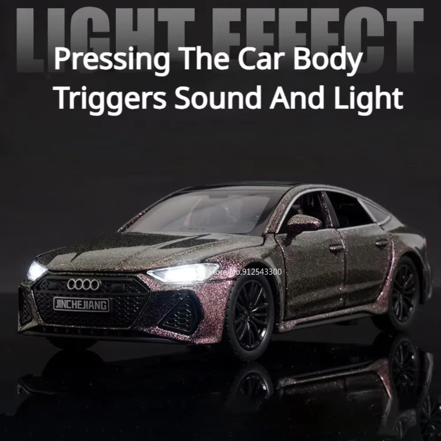 RMZ City RS7 A6L Auto Modell, 1:32, Metall, mit Licht und Sound, Zurückziehen - Bild 5