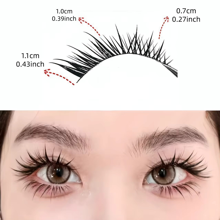Künstliche Wimpern, 5 Paar, schwarz, natürlich geschwungen - Bild 3