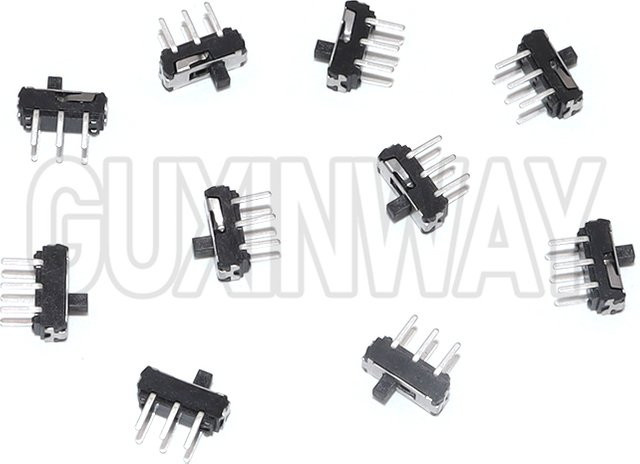 GUXINWAY 10er Set Miniatur DIP Schalter MSS22D18 2P2T 6Pin Schwarz mit 2mm Griffhöhe - Bild 1