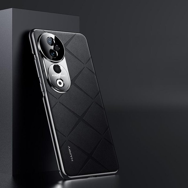 KEYSION Gittermuster PU-Ledertasche für VIVO V40 5G und VIVO V40 Pro 5G mit Kameraobjektivschutz in Schwarz - Bild 1