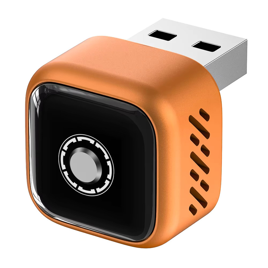 Wooboobox Kabelloser CarPlay-Adapter in Orange mit Ein-Tasten-Umschaltung zwischen zwei Telefonen und Plug & Play USB Dongle - Bild 6