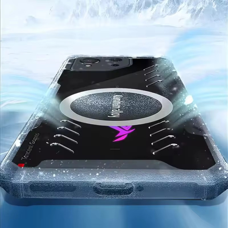 Stoßfeste TPU Schutzhülle mit Graphen-Wärmeableitung und Magnet-Halterung für ASUS ROG Phone 9, 8, 7, 6 und 6D Pro in Schwarz - Bild 2