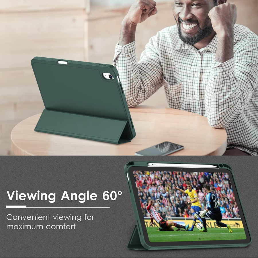 Apple iPad 10. Generation Hülle mit Stifthalter und Smart Cover, TPU-Rückseite, Blau und Grün - Bild 4