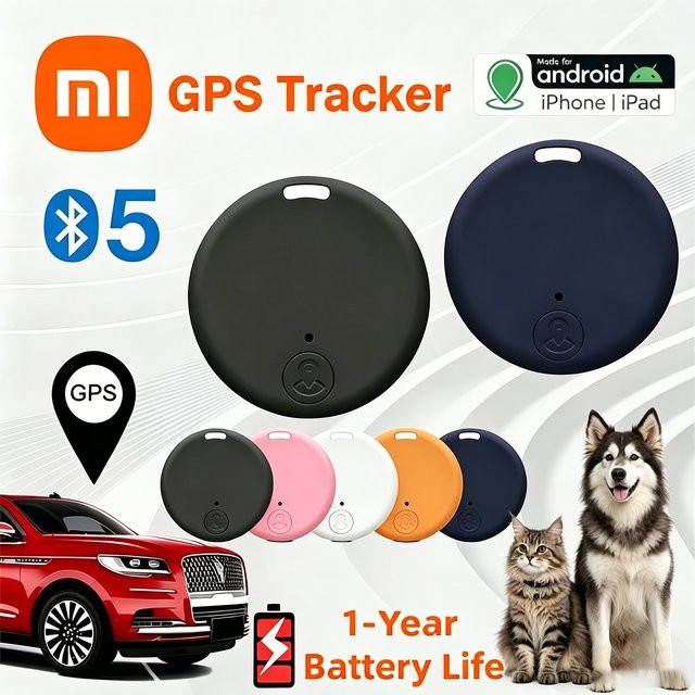 Xiaomi GPS-Tracker mit Bluetooth 5.0 als intelligenter Anti-Verlust-Finder in Pink für Schlüssel, Haustiere und Kinder, kompatibel mit iOS und Android - Bild 1