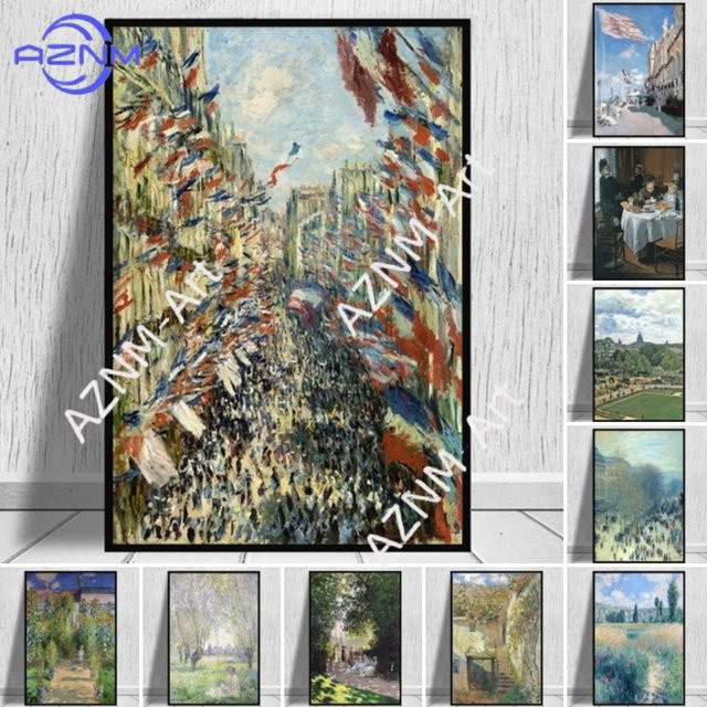 KAYOU Leinwanddruck Claude Monet Klassisches Französisches Ölgemälde Wandbild in Mehrfarbig - Bild 1