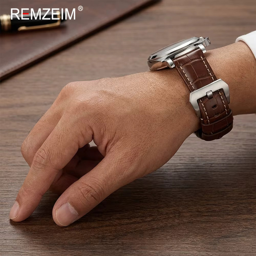REMZEIM Uhrenarmband Echtleder, Vintage, Herren - Bild 3