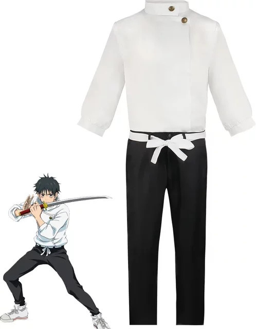 HHYRCOS Jujutsu Kaisen Yuta Okkotsu Cosplay Kostüm, Jacke, Schwarze Hose, Uniform - Bild 1