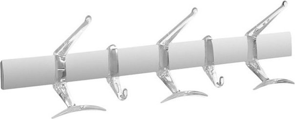 Kartell Hanger Wandgarderobe transparent mit glänzender Oberfläche und Metallhaken - Bild 1