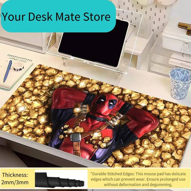 Potdemiel Gaming Mauspad Anime Deadpool Multicolor, rutschfestes Desktop-Mauspad für PC und Laptop - Bild 1