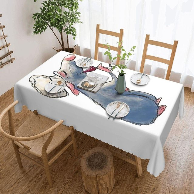 Wasserdichte rechteckige Tischdecke Remy Ratatouille von JINGYUE Pet in Weiß, B/T: 137 x 183 cm - Bild 1