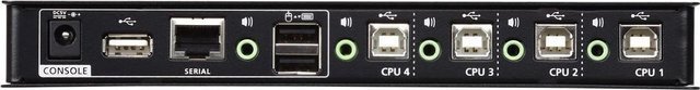 ATEN CS724KM USB Boundless KVM-Switch für 4 Tastaturen, Mäuse, USB und Audio in Schwarz - Bild 1