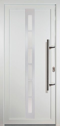 Meeth Kunststoff-Haustür Signum Exklusiv in Weiß mit satiniertem Glaseinsatz, modern, nach innen öffnend, Höhe: 208,0 cm, Breite: 88,0 cm, Tiefe: 7,0 cm - Bild 1