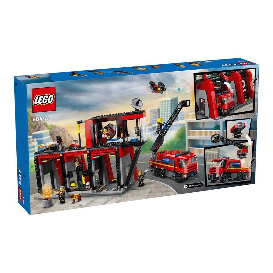 LEGO City Feuerwehrstation mit Drehleiterfahrzeug ab 6 Jahren - Bild 5