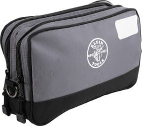 Klein Tools Doppelzip Beutel mit Gurt aus Polyester in Grau, Breite: 30,5 cm, Höhe: 17,8 cm - Bild 1