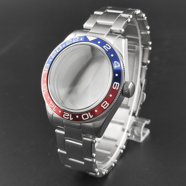 Manbushijie Uhrengehäuse, 39 mm, Silber, Saphirglas, Passend für NH35 NH36 NH34 ETA2824 PT5000 - Bild 1