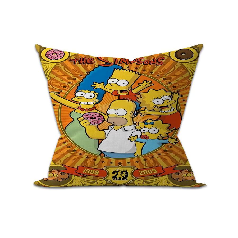 Simpsons Kissenbezug mit Cartoon-Design in Multicolor - Bild 4