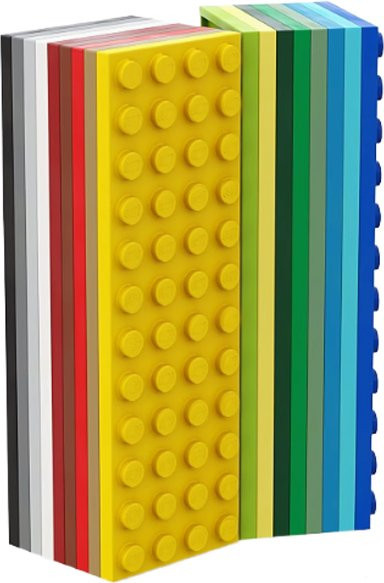 XMWL 10 Stück Moc Kleine Grundplatte 4x12 3029 Mini Bricks DIY Bausteine in Rot und Mehrfarbig kompatibel mit Creative Enlighten Toys aus Kunststoff - Bild 1