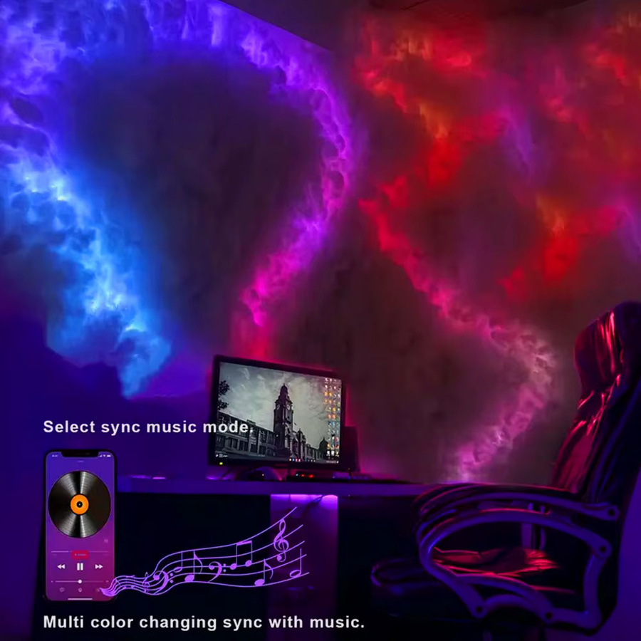 Acosh Neon 3D Wolkenblitzlicht mit 7 Lichteffekten, intelligentes Donnerwolkenlicht mit App-Steuerung und 360-Grad-Wireless-Fernbedienung zur Heimdekoration - Bild 4