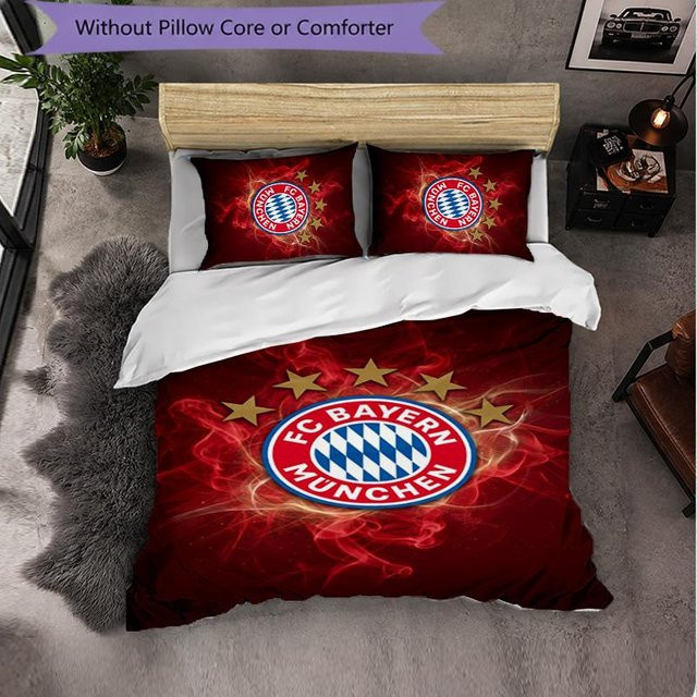 FC Bayern München Bettwäsche-Set 3-teilig aus Mikrofaser in Rot mit Bettbezug und Kissenbezug, B/H: 135 x 200 cm - Bild 1